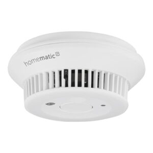 Homematic IP Smart Home Rauchwarnmelder mit Q-Label, Rauchmelder alarmiert lokal über die Sirene und per Push-Benachrichtigung in der Smartphone-App, integrierte LED-Notbeleuchtung, 142685A0