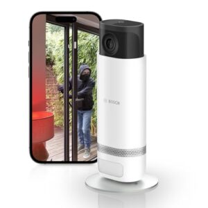Bosch Smart Home Eyes Innenkamera II, WLAN Überwachungskamera für den Innenbereich mit intelligenter Personenerkennung, kompatibel mit Amazon Alexa