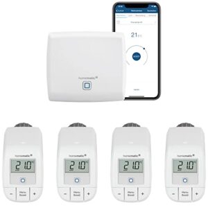 Homematic IP Heizungssteuerung Basic für 4 Heizkörper zur Einzelraumregelung mit App., Weiß, 144609