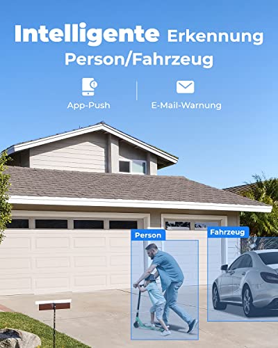 Reolink 4K Überwachungskamera Aussen Set, 4X 8MP PoE IP Kamera Überwachung mit Smarter Personenerkennung und Fahrzeugerkennung, 8CH 2TB HDD NVR für 24/7 Videoüberwachung, 30M Nachtsicht, RLK8-800D4 – Bild 3