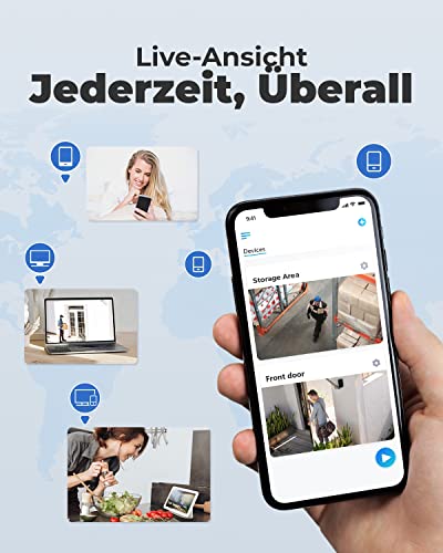 Reolink 4K Überwachungskamera Aussen Set, 4X 8MP PoE IP Kamera Überwachung mit Smarter Personenerkennung und Fahrzeugerkennung, 8CH 2TB HDD NVR für 24/7 Videoüberwachung, 30M Nachtsicht, RLK8-800D4 – Bild 5