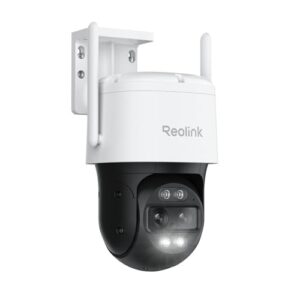 Reolink 4K 8MP Wi-Fi 6 PTZ Überwachungskamera Aussen mit Dual-Objektiv, Auto-Tracking, Smarte Personen-/Fahrzeug-/Tiererkennung, 6X Hybrid-Zoom, Farbnachtsicht, 2-Wege-Audio, TrackMix WiFi