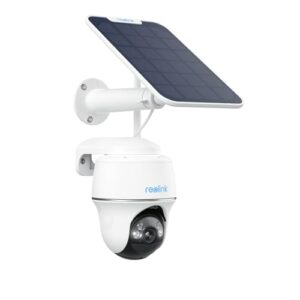 Reolink 5MP PTZ Solar Überwachungskamera Aussen Akku, 360°/140° Schwenkbare WLAN IP Kamera Outdoor mit 2,4/5GHz WiFi, Personen/Auto/Tiererkennung, Farbnachtsicht, Standalone, Argus PT Solarpanel