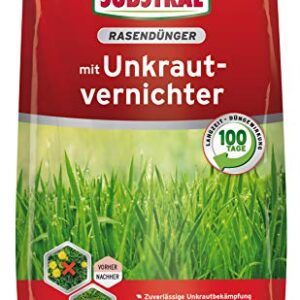 Substral Rasendünger mit Unkrautvernichter, 2in1: Unkrautvernichtung Düngung, 100 Tage Langzeitwirkung, 450 m², 9 kg