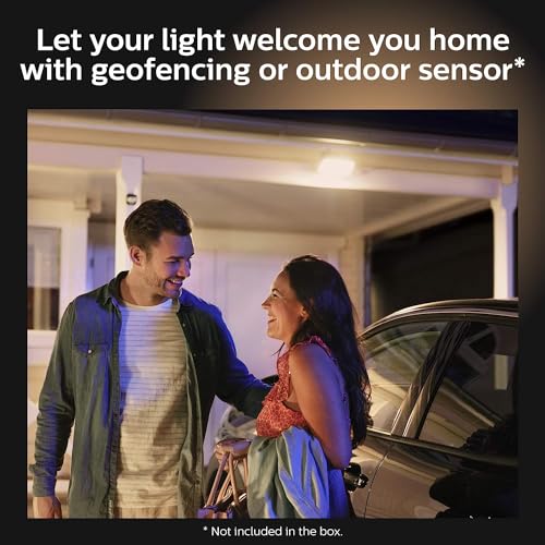 Philips Hue White Welcome Flutlicht (2.600 lm), dimmbare Outdoor Wandlampe für das Hue Lichtsystem mit warm- bis kaltweißem Licht, smarte Lichtsteuerung über Sprache und App, schwarz – Bild 11