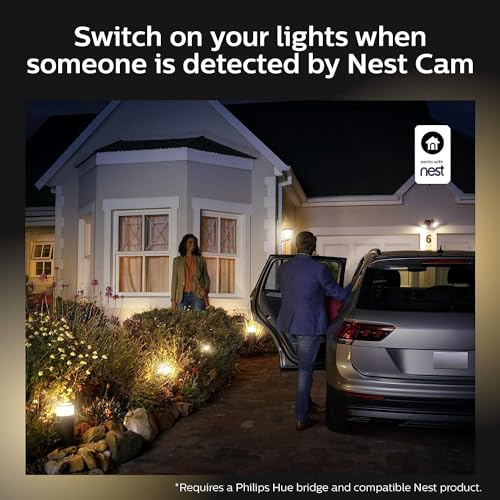 Philips Hue White Welcome Flutlicht (2.600 lm), dimmbare Outdoor Wandlampe für das Hue Lichtsystem mit warm- bis kaltweißem Licht, smarte Lichtsteuerung über Sprache und App, schwarz – Bild 12