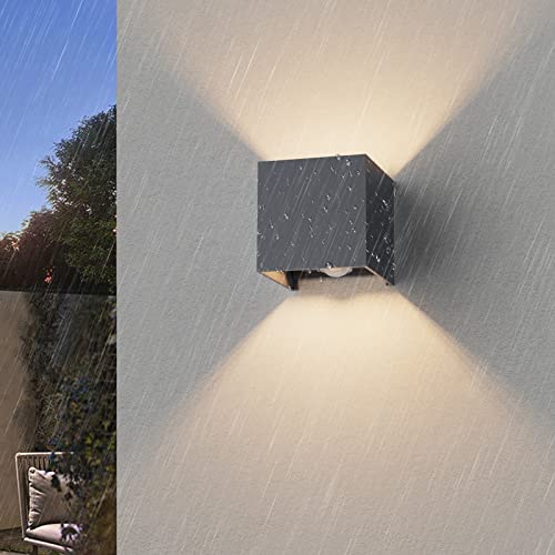 Klighten 4Pack LED Wandleuchte mit Bewegungsmelder Innen/Außen 3000K Außenlampe mit Bewegungsmelder Wandlampe Einstellbar Abstrahlwinkel, mit Austauschbarer G9 LED Lampe (Anthrazit) – Bild 5