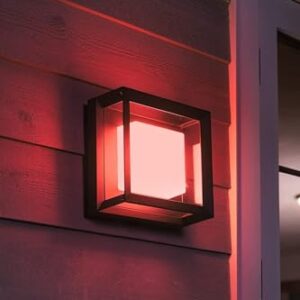 Alternative view of Philips Hue White and Color Ambiance LED Wandleuchte Econic (quadratisch)|für den Aussenbereich|dimmbar|bis zu 16 Millionen Farben|steuerbar via App|kompatibel mit Amazon