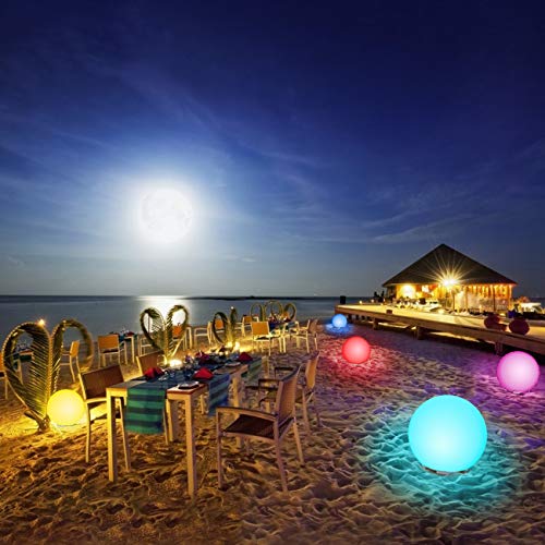 Solarlampen für außen, infray Solarleuchten für außen, Solar Gartenleuchten 30cm Solarkugel mit 9 Modi Leuchte, IP67 Wasserdicht LED Solarleuchten – Bild 3