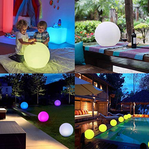 Solarlampen für außen, infray Solarleuchten für außen, Solar Gartenleuchten 30cm Solarkugel mit 9 Modi Leuchte, IP67 Wasserdicht LED Solarleuchten – Bild 4