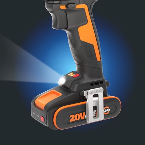 WORX Nitro Akku-Schlagschrauber 20V WX265 - leistungsstarker Brushless Motor - 3 Geschwindigkeitsstufe & 2 Modi - 200Nm Drehmoment - 3400 U/min - leicht & kompakt - inkl. 2x 2Ah Akkus & Ladegerät – Bild 6