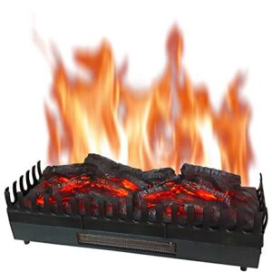 CHEMIN'ARTE Elektrokamin - Elektrischer Solo-Stand - 67x23x24cm Kamin mit realistischem Flammeneffekt für Wohnzimmer und alle Innenraumbereiche - LED Lampen - Freistehender Elektrokamin