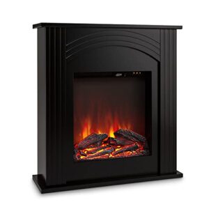 Klarstein Elbrus Elektrokamin, Kamin Elektrisch mit 2000 W, LED-Technik, Elektro Kamin mit Fernbedienung, schwarz