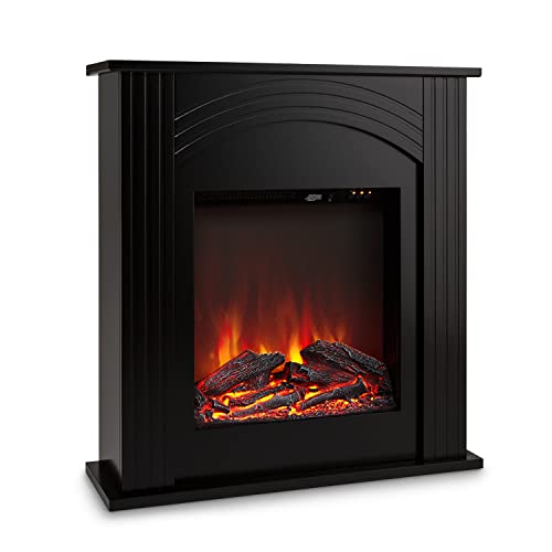 Klarstein Elbrus Elektrokamin, Kamin Elektrisch mit 2000 W, LED-Technik, Elektro Kamin mit Fernbedienung, schwarz