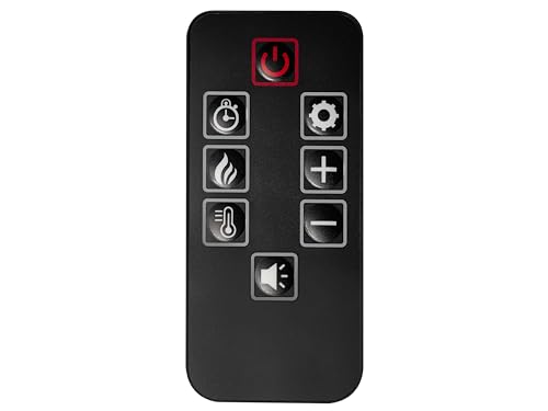 ArtiFlame Elektrokamin Toscana AF23S, Elektrischer Standkamin mit Heizung 1800 W, realistischer 3D-Flammeneffekt, LED-Beleuchtung, Fernbedienung, Timer, Thermostat, Knistereffekt, MDF (Weiß) – Bild 6