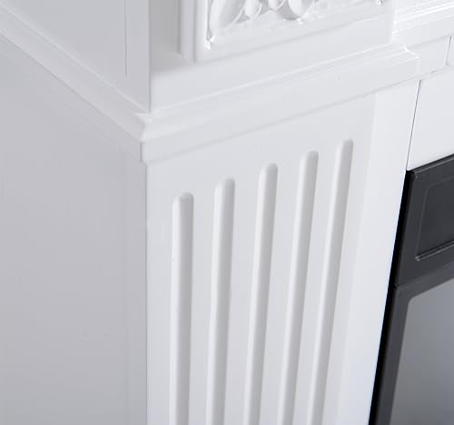 ArtiFlame Elektrokamin Toscana AF23S, Elektrischer Standkamin mit Heizung 1800 W, realistischer 3D-Flammeneffekt, LED-Beleuchtung, Fernbedienung, Timer, Thermostat, Knistereffekt, MDF (Weiß) – Bild 9