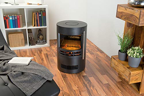 Carlo Milano Kamin: Design-Elektro-Kaminofen mit 3D-Flammeneffekt, 2 Heizstufen, 2.000 W (Elektro Ofen, Elektrokamin 3D-Flammeneffekt, Elektrischer Flamme) – Bild 5