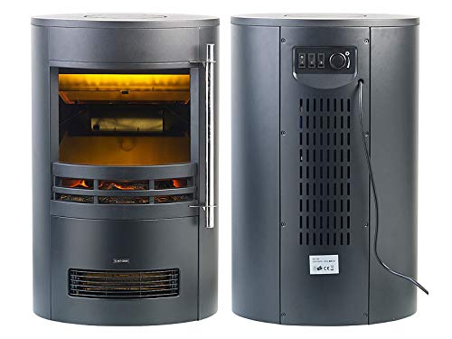 Carlo Milano Kamin: Design-Elektro-Kaminofen mit 3D-Flammeneffekt, 2 Heizstufen, 2.000 W (Elektro Ofen, Elektrokamin 3D-Flammeneffekt, Elektrischer Flamme) – Bild 7