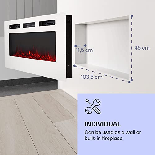 Klarstein Elektrokamin, Elektro Heizungen für Wohnzimmer & Innenräume, Elektrischer Kamin mit LED Flammen, Kamin mit Fernbedienung, Heizlüfter mit Timer, Einstellbarer Thermostat, Heizung 1800 W – Bild 5