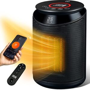 LEBENLANG Keramik Heizlüfter energiesparend leise - inkl. App & WiFi, Fernbedienung | 2000W Elektrische, keramik für Innenraum | Electric heater heizstrahler eco heat | Eco Warm