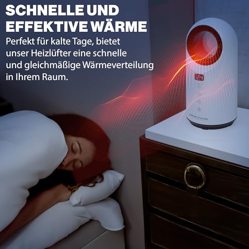 ProfiCare® 2in1 Keramik-Heizlüfter und Tischventilator | 15-35 °C einstellbar | kühlen | Ventilator | PTC-Keramik-Heizelement | robuster Ventilator und Heizlüfter | inkl. Fernbedienung | PC-HL 3086 – Bild 3