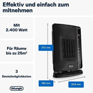 Alternative view of De'Longhi DCH7993ER.BC Heizer, 1 Liter, Schwarz, 25x18x37