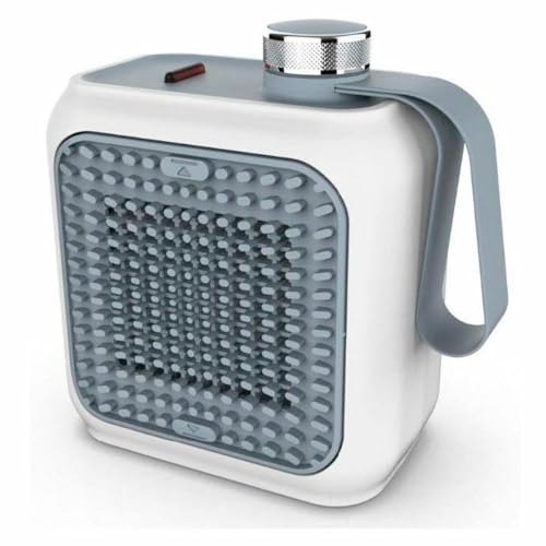 De'Longhi Capsule Desk Keramik-Heizlüfter HFX10B03.LB, leiser Mini-Schnellheizer, ausrichtbarem Gitter, Sicherheitsthermostat, ideal für den Schreibtisch und für unterwegs, 360 Watt, Hellblau