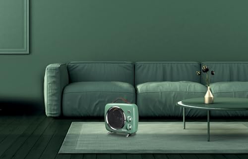 Ariete 808 Vintage Heizlüfter, kalt und warm, regelbares Thermostat, Tragegriff, 2000 W, grün – Bild 4