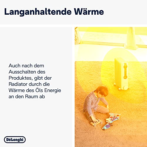 De'Longhi Radiator RadiaS TRRS0715, stufenlose Temperaturregelung, 1500 W Heizleistung, mobil dank Tragegriffen und vormontierten Rollen – Bild 3