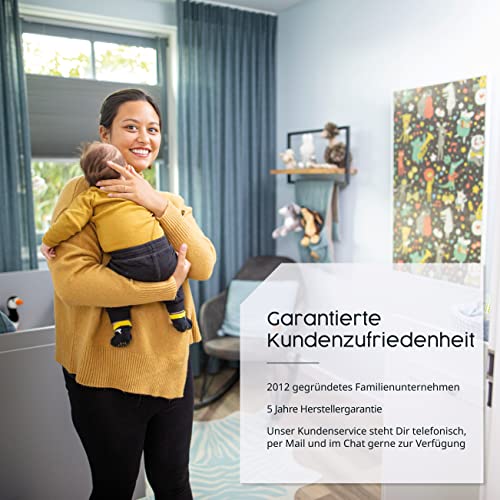 Könighaus Infrarotheizung - 130 Watt im Querformat (Kabelausgang unten) - Inkl. TÜV SÜD & 5 Jahren Garantie - Doppelter Überhitzungsschutz - Wärmt in 2 Minuten = Energiesparend - Infrarot Wandheizung – Bild 4