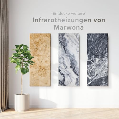Marwona Naturstein Infrarotheizung 800 Watt mit Digitalthermostat I Energiesparende Infrarot Wandheizung I 5 Jahre Garantie I Made in Germany I Qarama 800 Watt – Bild 8