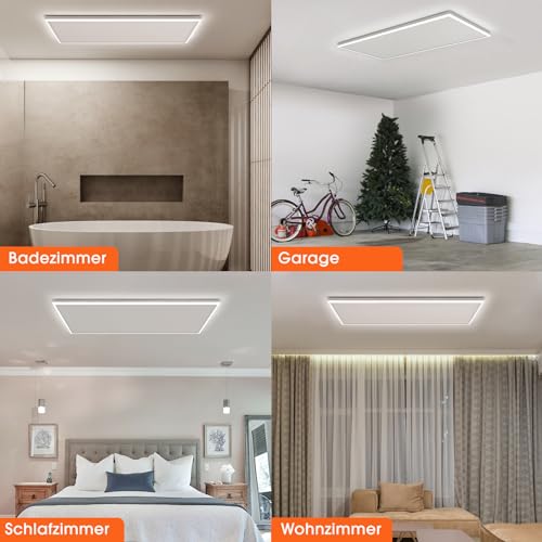 Infrarotheizung Decke mit Thermostat 400 Watt, Deckenheizung Infrarot mit LED Beleuchtung, Infrarotheizung Deckenmontage, App Fernbedienung Steuerung, Elektroheizung Heizplatte Heizkörper Heizpaneel – Bild 3