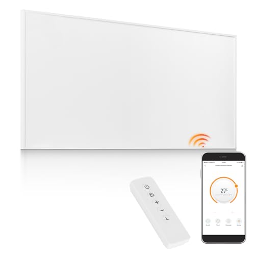 Infrarotheizung WiFi-Steuerung 1000 W – Bodenstehend, an der Wand montiert, Infrarot-Heizung energiesparend, mit Fernbedienungsthermostat
