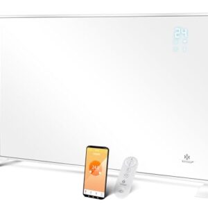 KESSER® Infrarotheizung Energiesparend Infrarot Standgerät & Wandmontage Elektroheizung 540W mit Fernbedienung Thermostat & App-Steuerung Elektrisch Heizpaneel Heizung Konvektor Standfüße