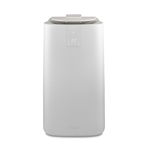 De'Longhi Pinguino GentleJet PAC AP98 mobile Klimaanlage, leise & tragbar, 11.500 BTU/h, für Räume bis zu 100m³, Entfeuchter, R290, A , 24 H Timer, Fernbedienung, 2.7kW, Klimagerät, Weiß