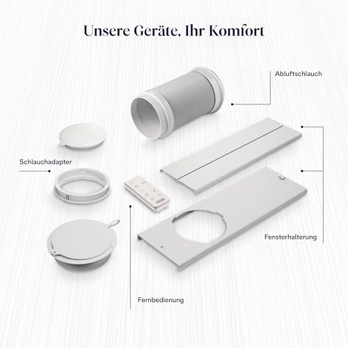 De'Longhi Pinguino GentleJet PAC AP98 mobile Klimaanlage, leise & tragbar, 11.500 BTU/h, für Räume bis zu 100m³, Entfeuchter, R290, A , 24 H Timer, Fernbedienung, 2.7kW, Klimagerät, Weiß – Bild 10