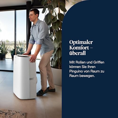 De'Longhi Pinguino GentleJet PAC AP98 mobile Klimaanlage, leise & tragbar, 11.500 BTU/h, für Räume bis zu 100m³, Entfeuchter, R290, A , 24 H Timer, Fernbedienung, 2.7kW, Klimagerät, Weiß – Bild 8