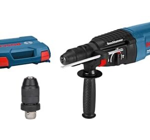 Bosch Professional Bohrhammer GBH 2-26 F (Leistung 830 Watt, Wechselfutter SDS-plus, inkl. Zusatzhandgriff, Tiefenanschlag, Maschinentuch, Schnellwechselbohrfutter, Handwerkoffer)