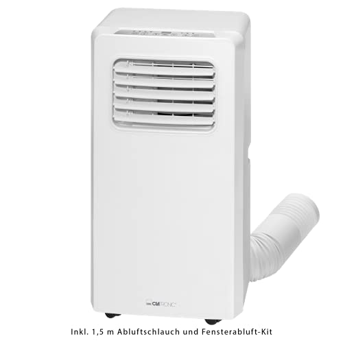 Clatronic Klimaanlage CL 3671 mobiles Klimagerät mit Abluftschlauch, 3 in 1 Klimaanlage mit LED-Display, Fernbedienung, 24 Stunden-Timer, verstellbare Luft-Klappen, 7000 BTU (2,05 kW), weiß – Bild 8