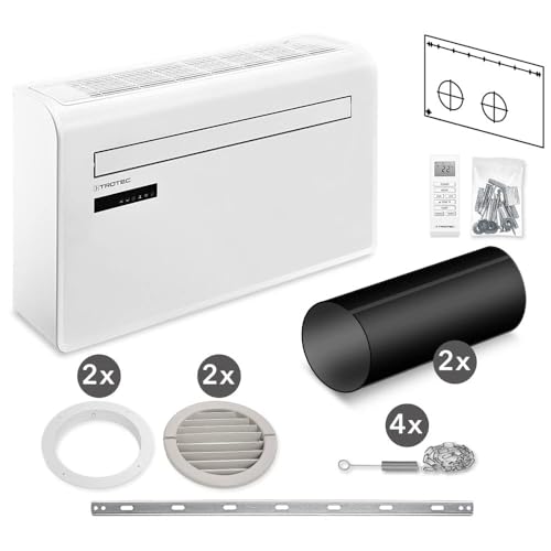 TROTEC Lokales Klimagerät mit Heizfunktion PAC-W 2650 SH mobile Klimaanlage 4-in-1 Kühlung, Beheizung, Ventilation, Entfeuchtung Klimagerät 2,6 kW 9.000 BTU/h für Raumgröße bis 34 m² und 85 m³ – Bild 4
