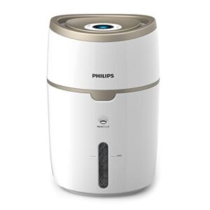 Philips Series 2000 Luftbefeuchter – für Räume bis 44 m², NanoCloud-Technologie, 2 Geschwindigkeitsstufen, Sleep-Modus, 4-Liter-Tank (HU4816/10)