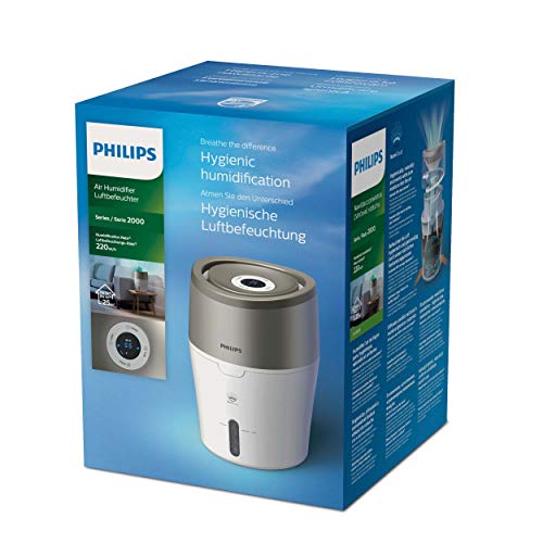 Philips Domestic Appliances Luftbefeuchter mit hygienischer NanoCloud-Technologie, HU4803/01 (Raumgröße bis zu 25m²), Metallisch, Weiß – Bild 6