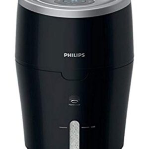 Philips HU4813/10 Luftbefeuchter (bis zu 44m², hygienische NanoCloud-Technologie, leiser Nachtmodus, Automodus) schwarz