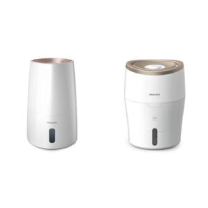 Philips Luftbefeuchter - NanoCloud-Technologie, 2-3 Geschwindigkeitsstufen, 2-3 Liter-Tank, Weiß, Automatisch, Kunststoff, für Schlafzimmer/Kinderzimmer, bis 38-45 m²