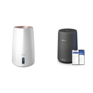 Philips Series 3000 Luftbefeuchter – für Räume bis 45 m² & Philips 800i Serie Kompakt-Luftreiniger