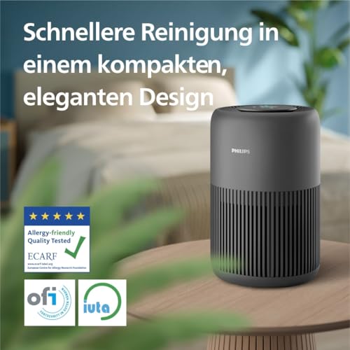 Philips Luftreiniger 900 Serie, HEPA NanoProtect Aktivkohlefilter, CADR 250m³/h für 65m² Allergiker, leise, intelligent und energieeffizient (AC0951/13) – Bild 3