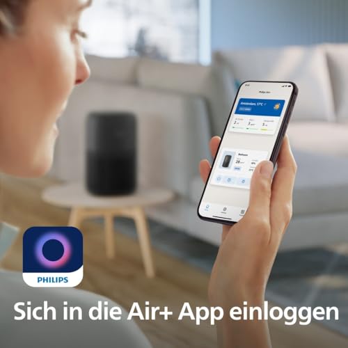 Philips Luftreiniger 900 Serie, HEPA NanoProtect Aktivkohlefilter, CADR 250m³/h für 65m² Allergiker, leise, intelligent und energieeffizient (AC0951/13) – Bild 8