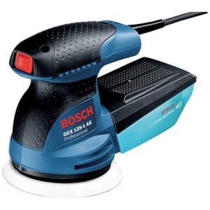 Bosch Professional Exzenterschleifer GEX 125 -1 AE (125 mm Schleifteller, 250 Watt, inkl. Microfilter Box, 1x Schleifpapier)