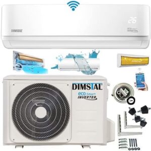 DIMSTAL 12000 BTU 3,6kW ULTRA - Split Klimaanlage Heizung ECO Smart WiFi Self-Clean Super-Ioniser Follow Me komplett Set leise inkl. 3m Leitungen