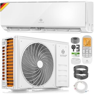 KESSER® Klimaanlage Set Split - mit WiFi/App Funktion Klimagerät - Kühlen A / Heizen A -12000 BTU/h (3.400 Watt) Kältemittel R32 - Fernbedienung, Timerfunktion - Inkl. komplettem Montagematerial